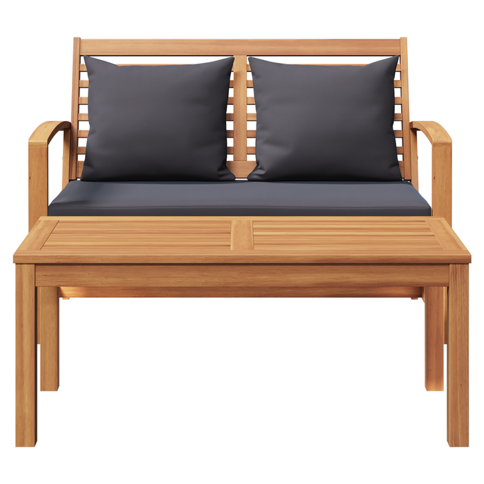 Garden Bench Brown 110 X 64 X 76.5 Cm Solid Teak Wood Axbblabi