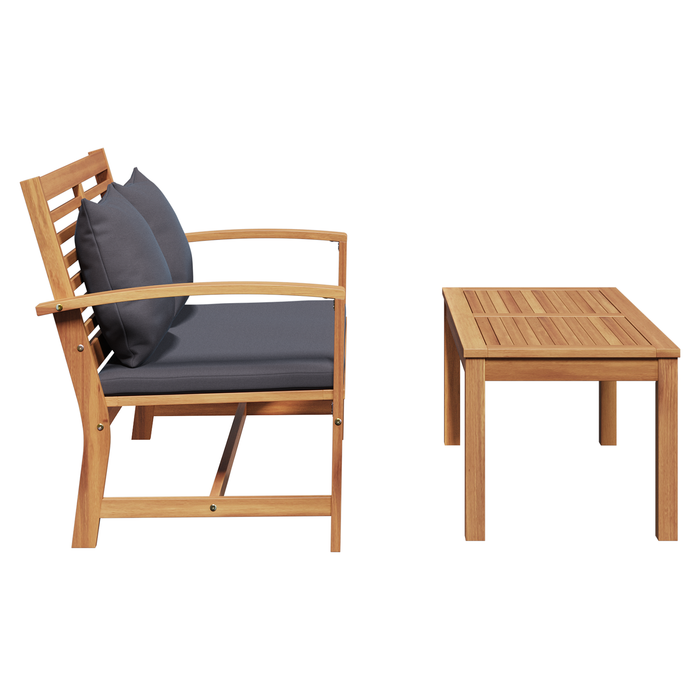 Garden Bench Brown 110 X 64 X 76.5 Cm Solid Teak Wood Axbblabi