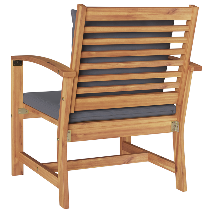 Garden Chairs 2 Pcs Brown 60 X 65 X 76.5 Cm Solid Teak Wood Axbblabn