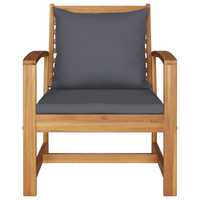 Garden Chairs 2 Pcs Brown 60 X 65 X 76.5 Cm Solid Teak Wood Axbblabn