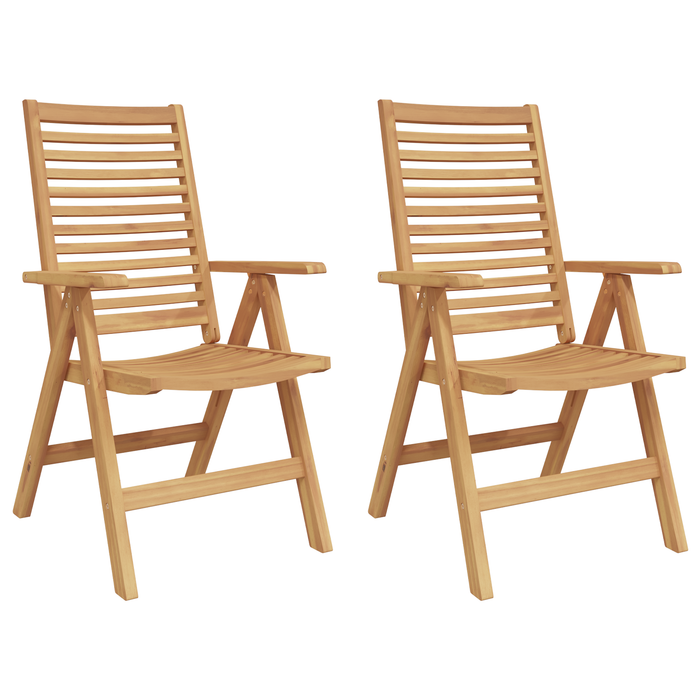 Garden Chairs 2 Pack Solid Teak Wood Axbblaoo