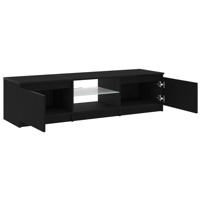 Tv Cabinet Black 140 X 38.5 X 36 Cm Engineered Wood Nlxplt