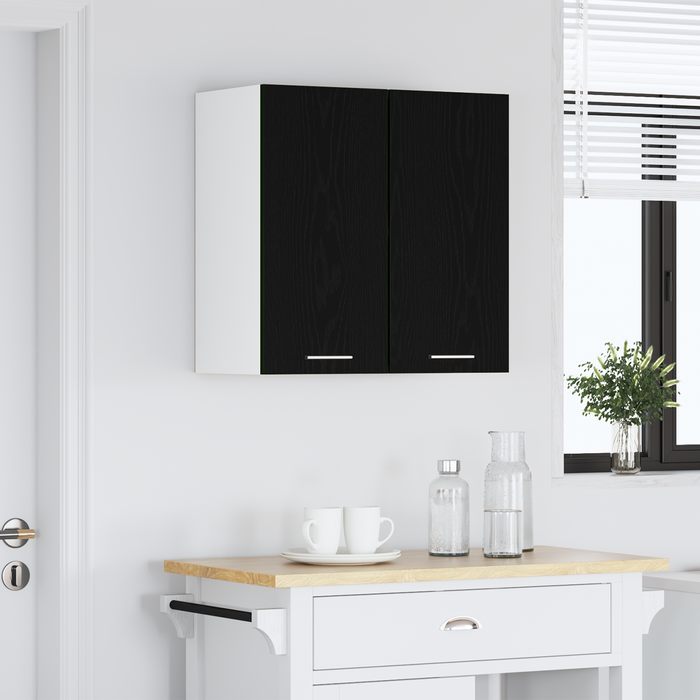 Hanging Cabinet Black Oak 60 X 31 X 60 Cm Engineered Wood Nltoat