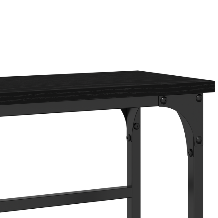 Console Table Black Oak 75X19.5X75 Cm Engineered Wood Nltpbp