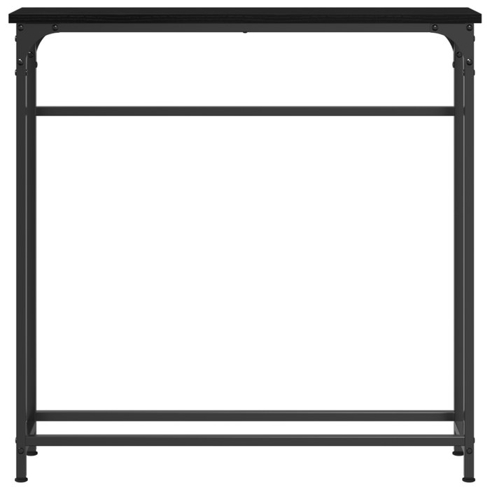 Console Table Black Oak 75X19.5X75 Cm Engineered Wood Nltpbp