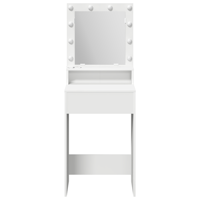 Dressing Table White 50 X 41 X 135 Cm Engineered Wood Nlpoon