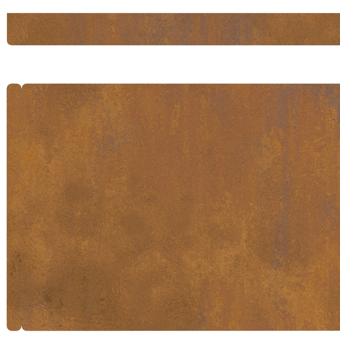 Garden Lawn Edging Rusty 450 X 15 Cm Weathering Steel Nlnbxl