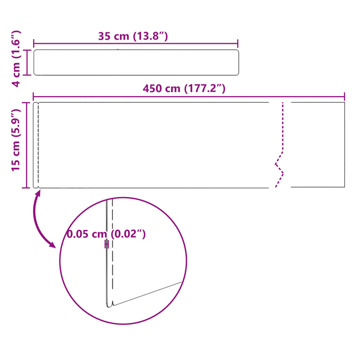 Garden Lawn Edging Rusty 450 X 15 Cm Weathering Steel Nlnbxl