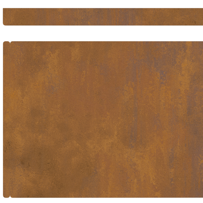 Garden Lawn Edging Rusty 450 X 20 Cm Weathering Steel Nlnbtx