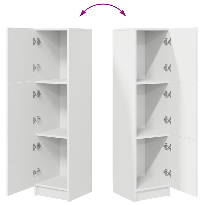 Highboard White 31.5 X 32 X 124 Cm Engineered Wood Nlktal