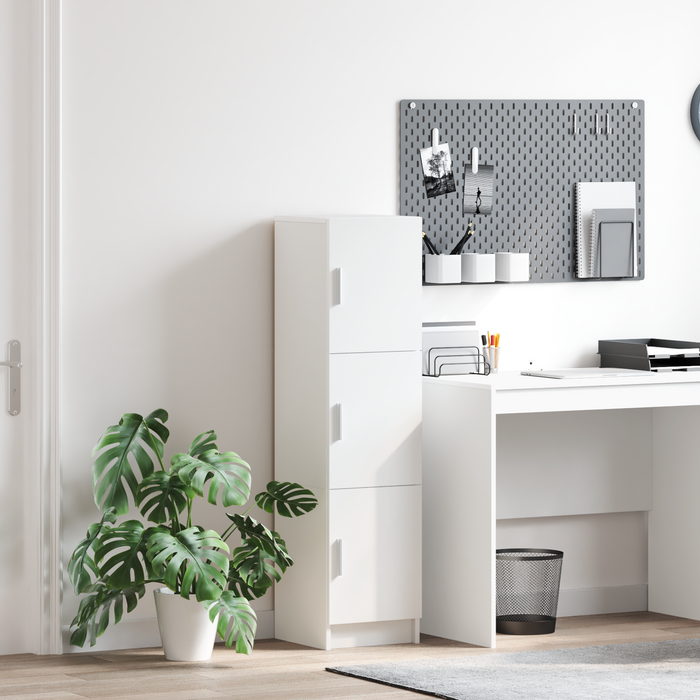 Highboard White 31.5 X 32 X 124 Cm Engineered Wood Nlktal