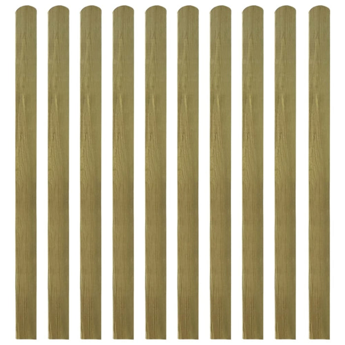 Impregnated Fence Slats 10 Pcs Wood 140 Cm Toxtkp