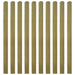 Impregnated Fence Slats 10 Pcs Wood 140 Cm Toxtkp
