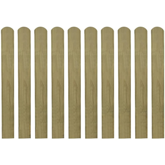Impregnated Fence Slats 10 Pcs Wood 80 Cm Toxtkx