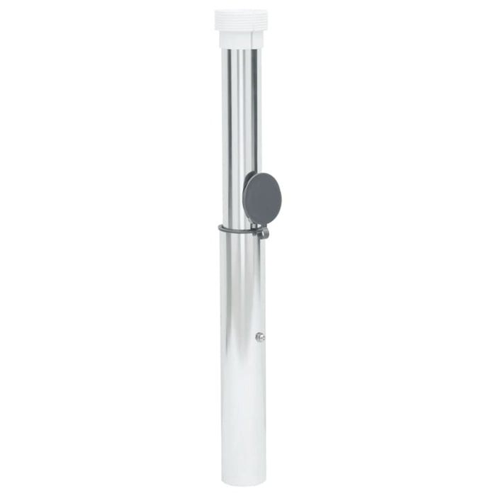 In-ground Parasol Base for 40-50 Mm Pole Silver Aluminum