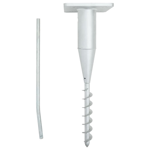 In-ground Parasol Base with Rod 16x16x52 Cm Steel Abbttlk