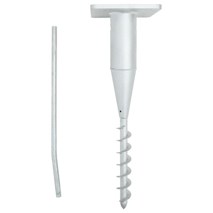 In-ground Parasol Base with Rod 16x16x52 Cm Steel Abbttlk