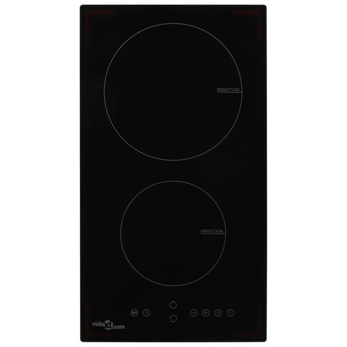 Induction Hob with 2 Burners Touch Control Glass 3500 w