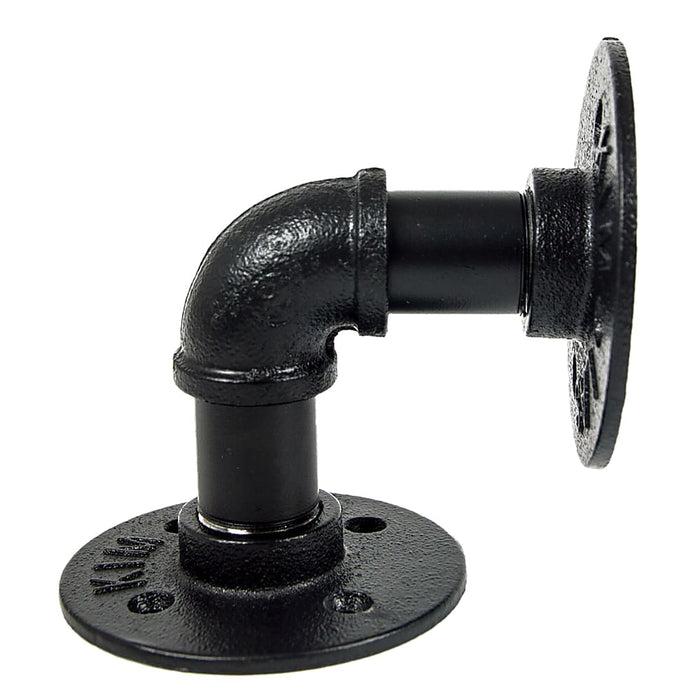 Industrial Black Iron Pipe Bracket Wall Mounted Floating
