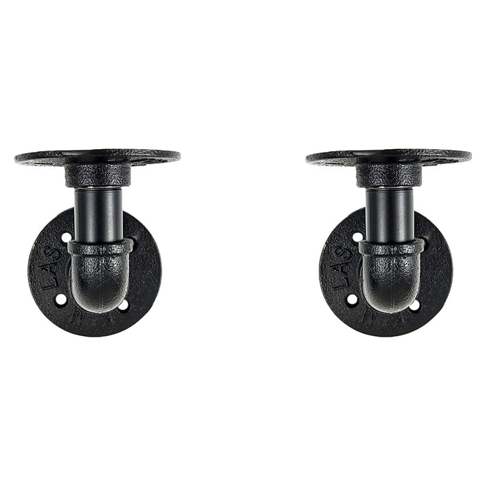 Industrial Black Iron Pipe Bracket Wall Mounted Floating