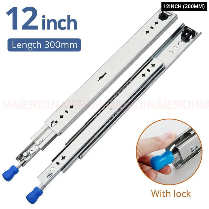 Industrial Drawer Slides With Lock 120kg Capacity