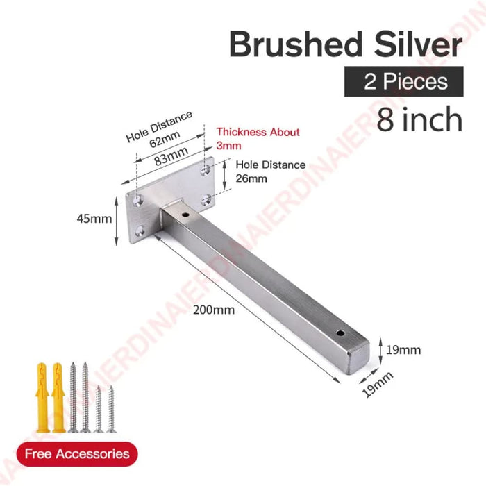 Industrial Metal Shelf Brackets For Wall Mounting Pack Of 2