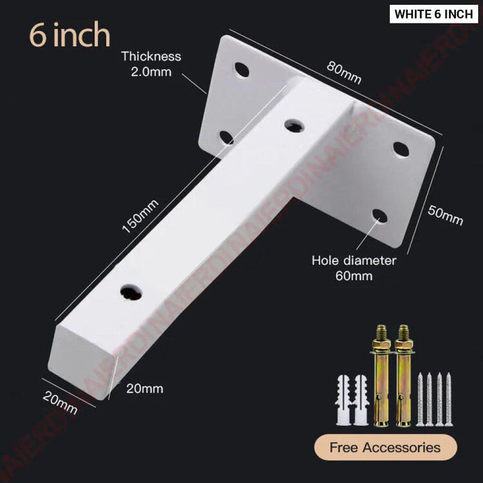 Industrial Metal Shelf Brackets For Wall Mounting Pack Of 2