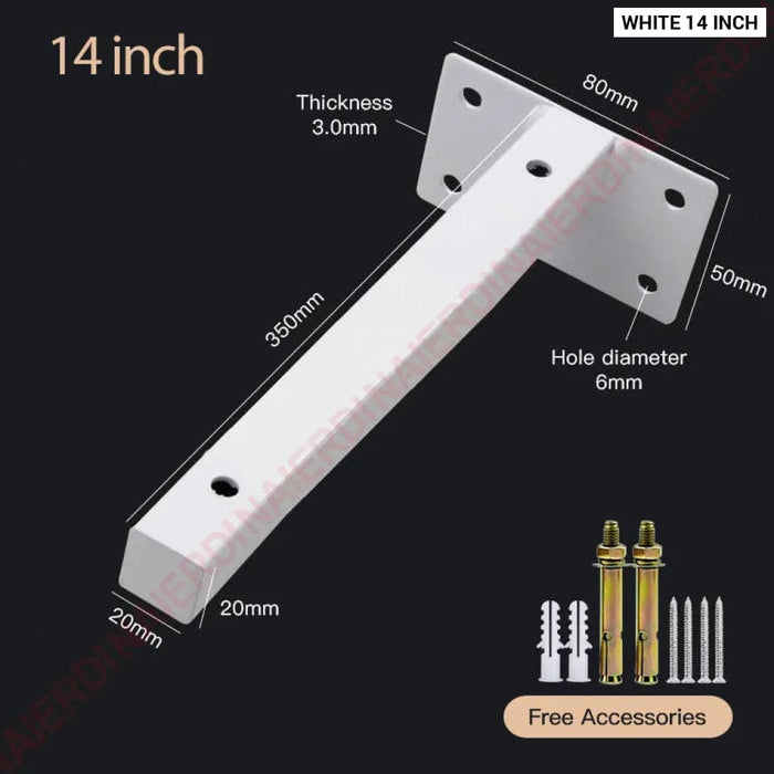 Industrial Metal Shelf Brackets For Wall Mounting Pack Of 2