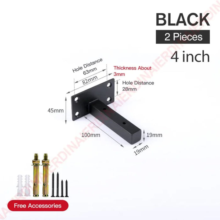 Industrial Metal Shelf Brackets For Wall Mounting Pack Of 2