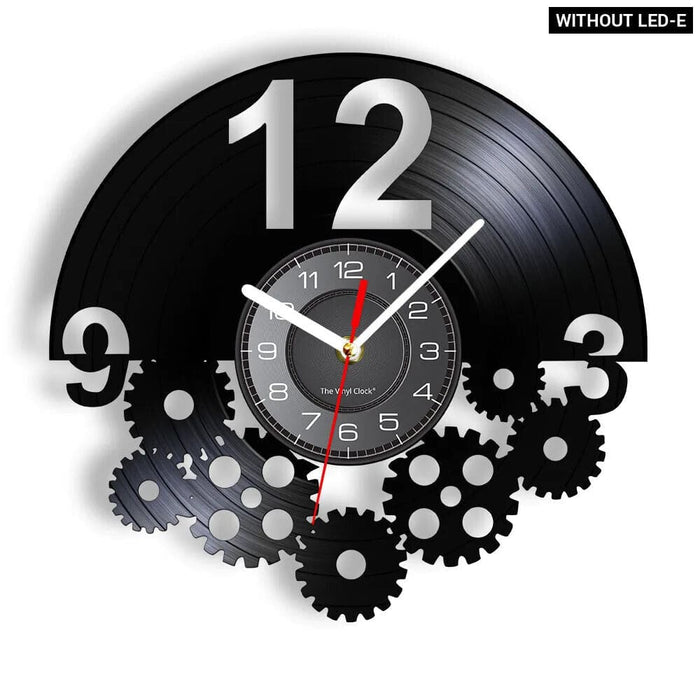 Industrial Steampunk Vinyl Record Wall Clock