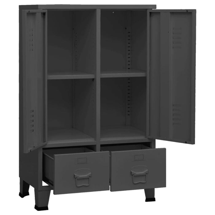 Industrial Wardrobe Anthracite 67x35x107 Cm Steel Ttklox