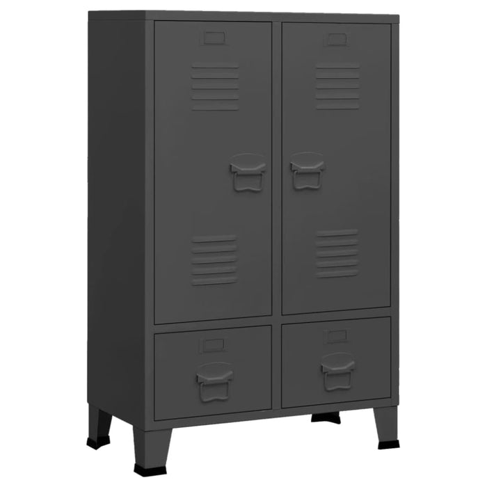 Industrial Wardrobe Anthracite 67x35x107 Cm Steel Ttklox