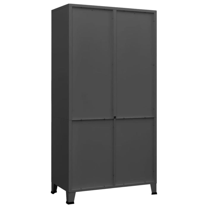 Industrial Wardrobe Anthracite 90x50x180 Cm Metal Ttklop