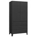Industrial Wardrobe Black 90x50x180 Cm Metal Ttklot