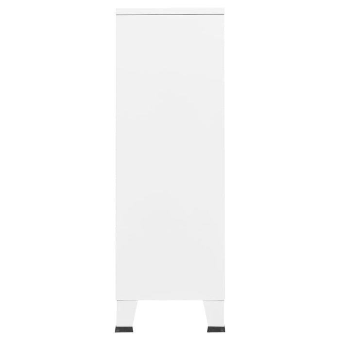 Industrial Wardrobe White 67x35x107 Cm Steel Ttkloo