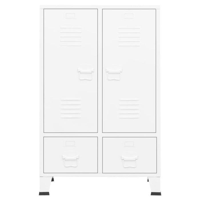 Industrial Wardrobe White 67x35x107 Cm Steel Ttkloo