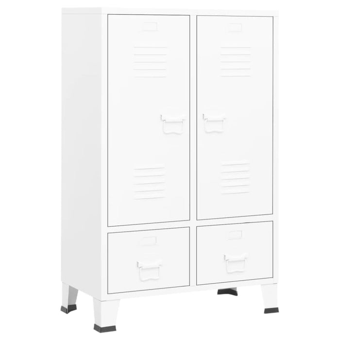 Industrial Wardrobe White 67x35x107 Cm Steel Ttkloo