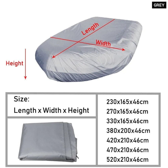 Inflatable Boat Cover v Shape Waterproof Dustproof Antiuv