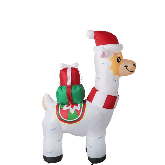 Inflatable Christmas Decorations Xmas Alpaca 1.8m Led Lights