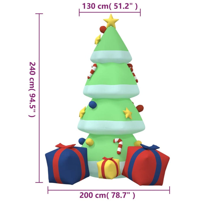Inflatable Christmas Tree with Leds 240 Cm Tapxka