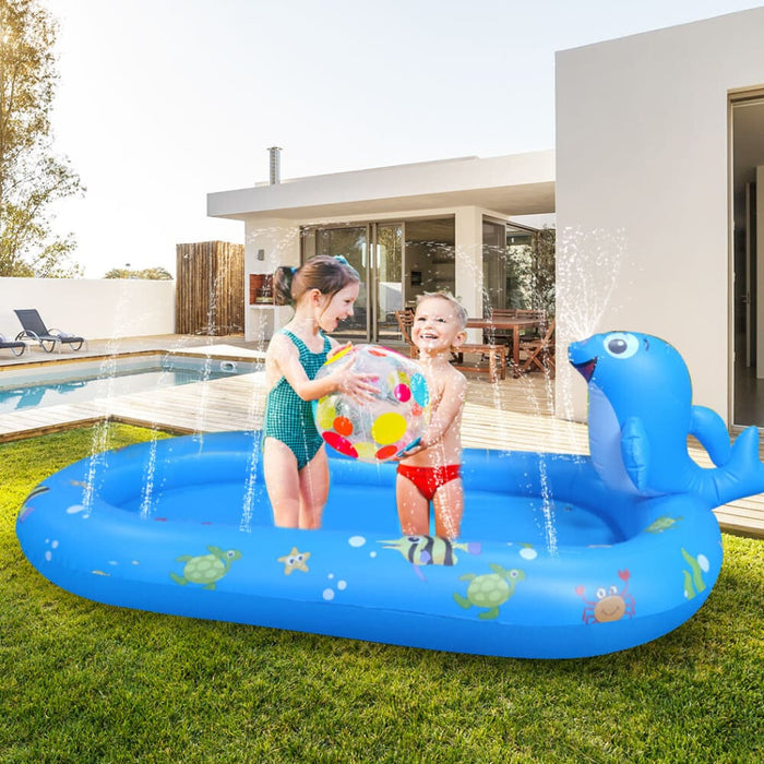 Inflatable Pool Water Splash Spray Mat Kids Children