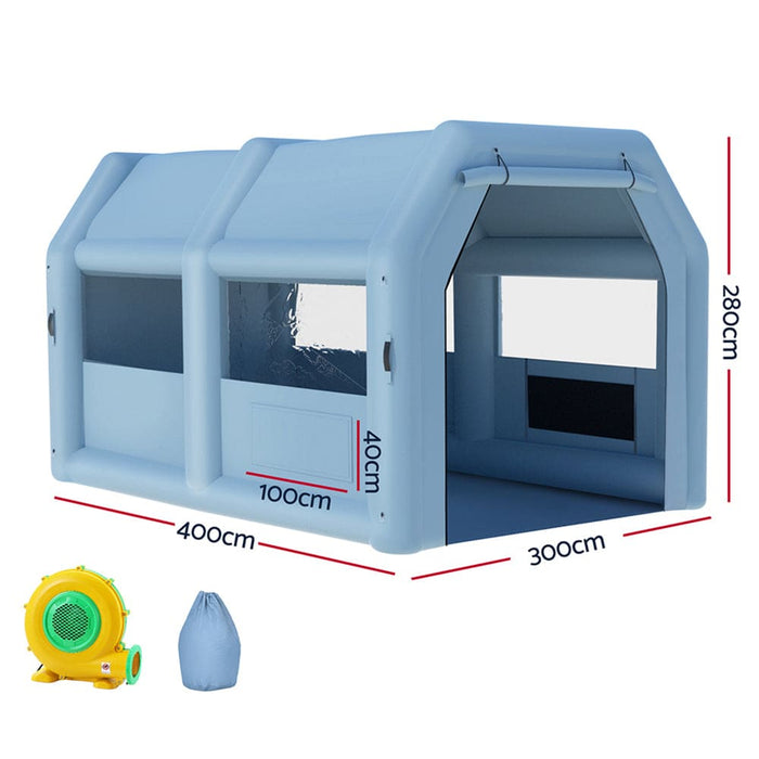 Inflatable Spray Booth 4x3m Car Paint Tent Filter System