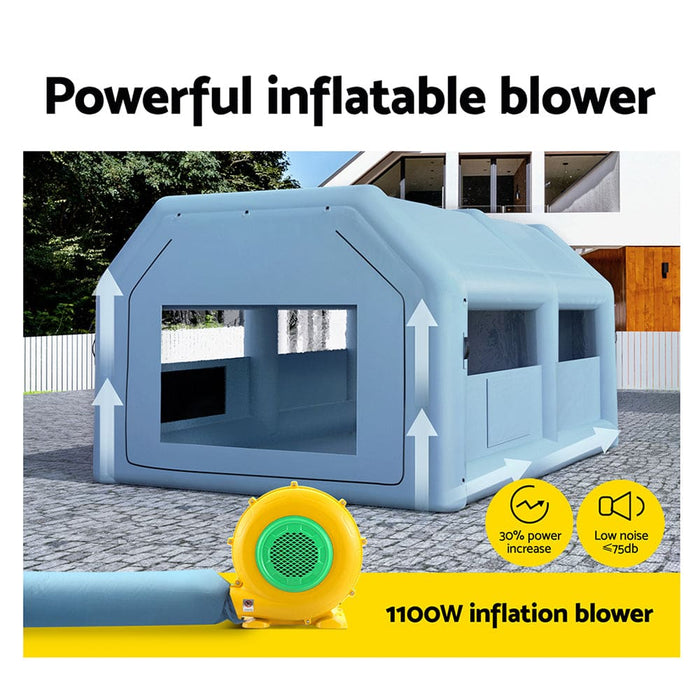 Inflatable Spray Booth 6x4m Car Paint Tent Filter System