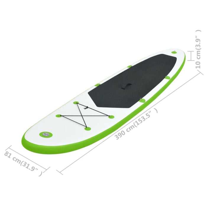 Inflatable Stand Up Paddle Board Set Green and White Kxita
