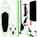 Inflatable Stand Up Paddle Board Set Green And White Kxitt