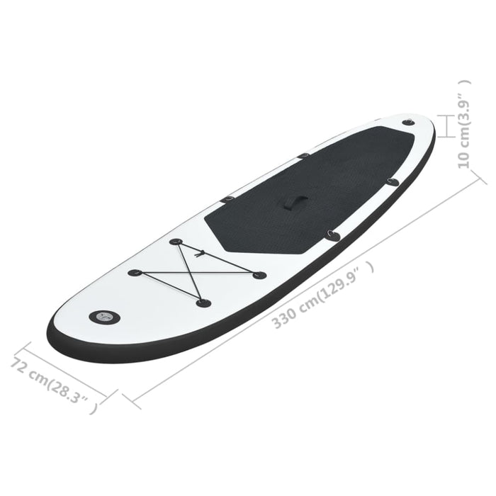 Inflatable Stand Up Paddleboard Set Black And White Kxixn