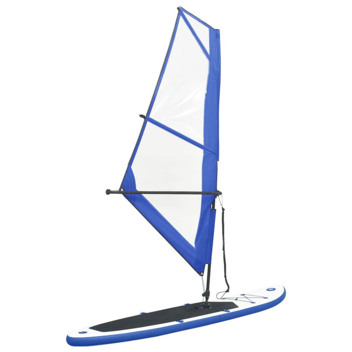 Inflatable Stand Up Paddleboard With Sail Set Blue