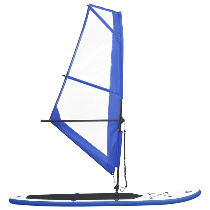 Inflatable Stand Up Paddleboard with Sail Set Blue