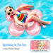 Inflatable Swim Rings With Glitter Flower Shaped Summer