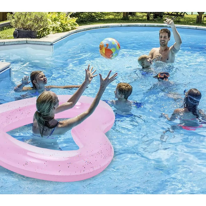 Inflatable Swim Rings Heart Shaped Swimming Pool Float